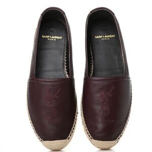 Authentic Saint Laurent YSL Cassandre Slip-On Espadrille 41